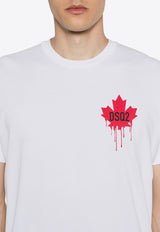 Dsquared2 Maple Leaf Print Crewneck T-shirt White S74GD1358D20014_100