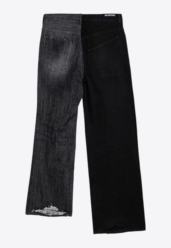 Balenciaga Asymmetrical Straight-Leg Jeans Black 793766TQW71/P_BALEN-1776