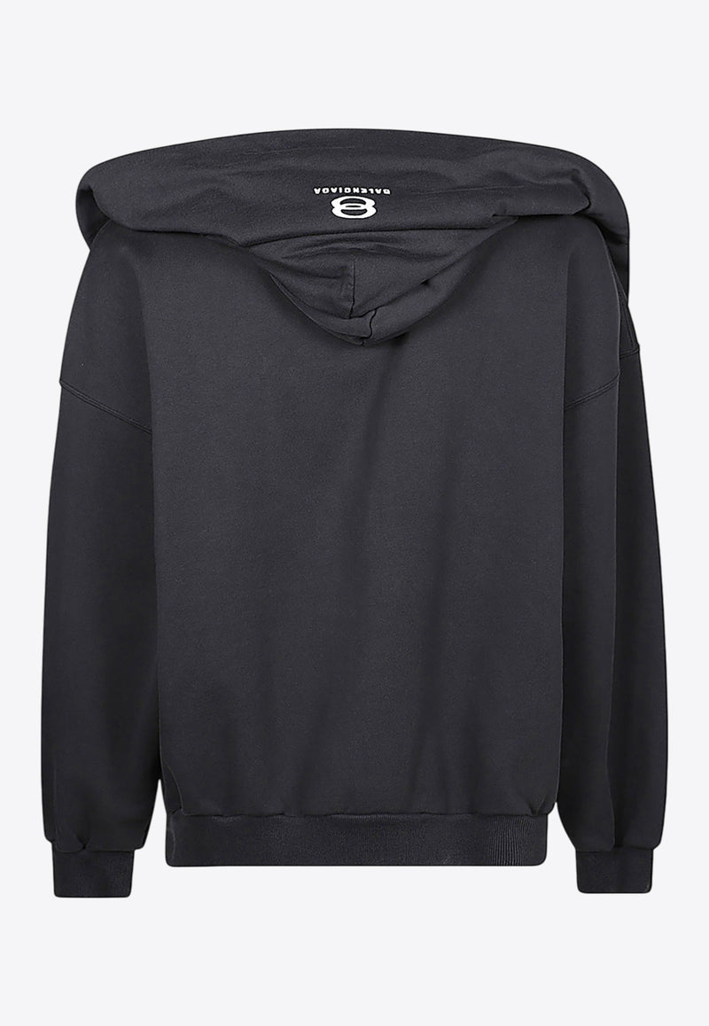 Balenciaga Incognito Hooded Sweatshirt with Icon Logo Navy 794030NAVY