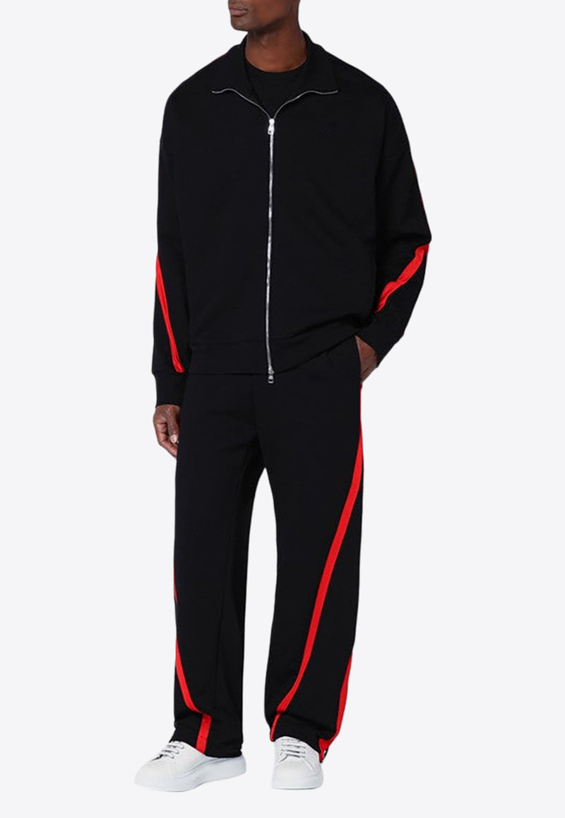 Alexander McQueen Logo Embroidered Track Pants Black 794558QXAAM/P_ALEXQ-1000