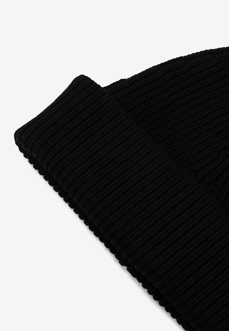 Maison Margiela Ribbed Knit Beanie Black S50TC0051S17791_900F