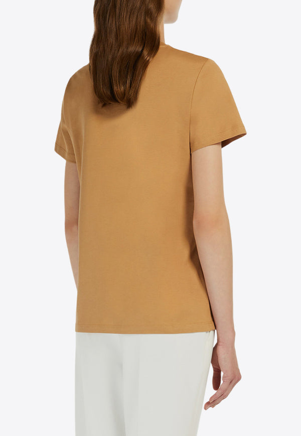 Max Mara Papaia Monogram Crewneck T-shirt Camel 2421946011650PAPAIA_003