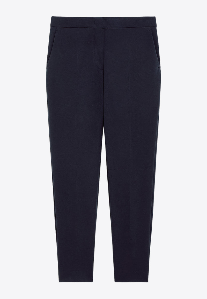 Max Mara Pegno Viscose Tailored Pants Navy 2421786021650PEGNO_009