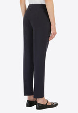 Max Mara Pegno Viscose Tailored Pants Navy 2421786021650PEGNO_009