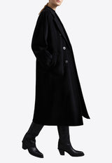 Max Mara Madame Wool and Cashmere Double-Breasted Coat Black 2421018011621MADAME_003