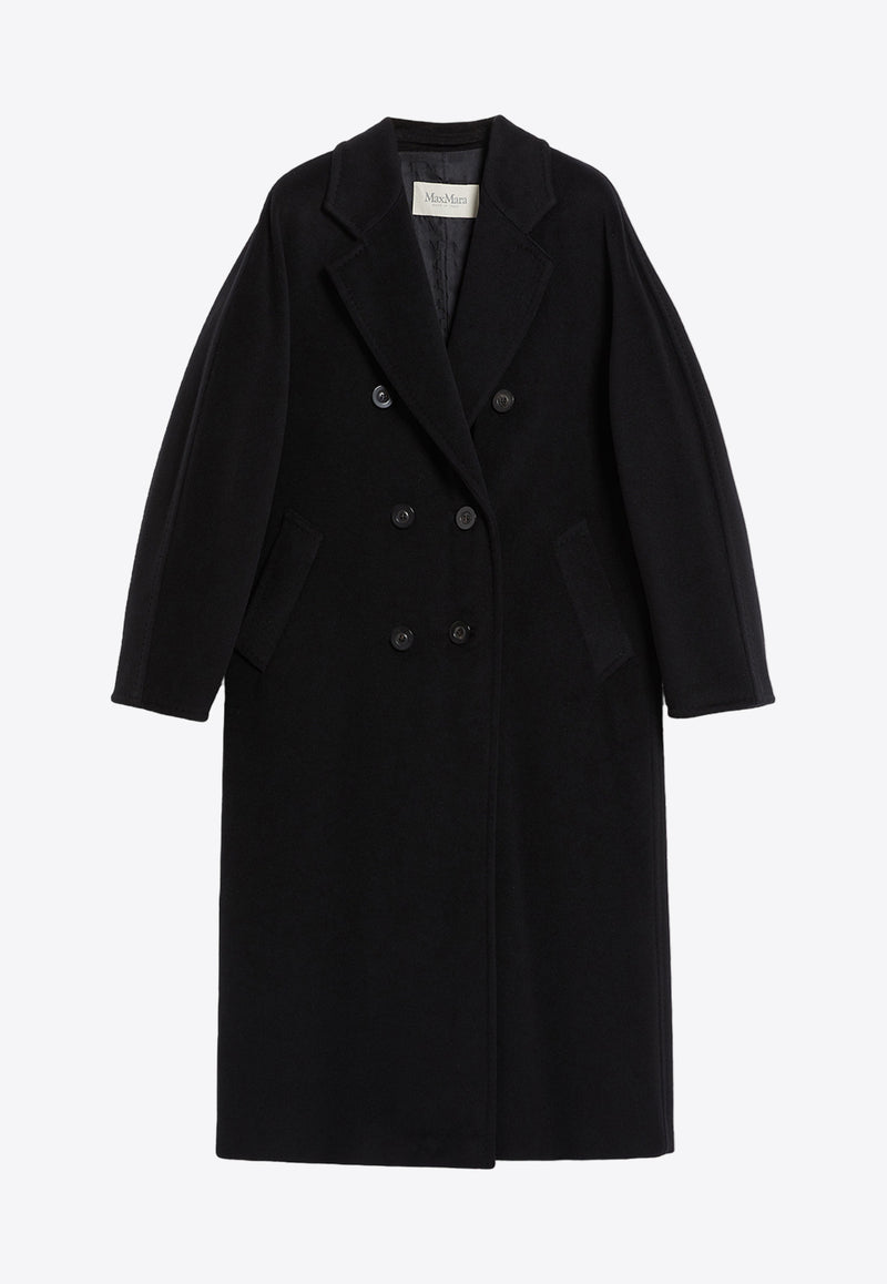 Max Mara Madame Wool and Cashmere Double-Breasted Coat Black 2421018011621MADAME_003