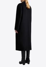 Max Mara Madame Wool and Cashmere Double-Breasted Coat Black 2421018011621MADAME_003