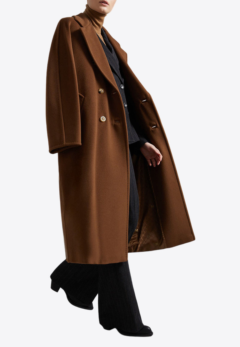 Max Mara Madame Wool and Cashmere Double-Breasted Coat Brown 2421018011621MADAME_010