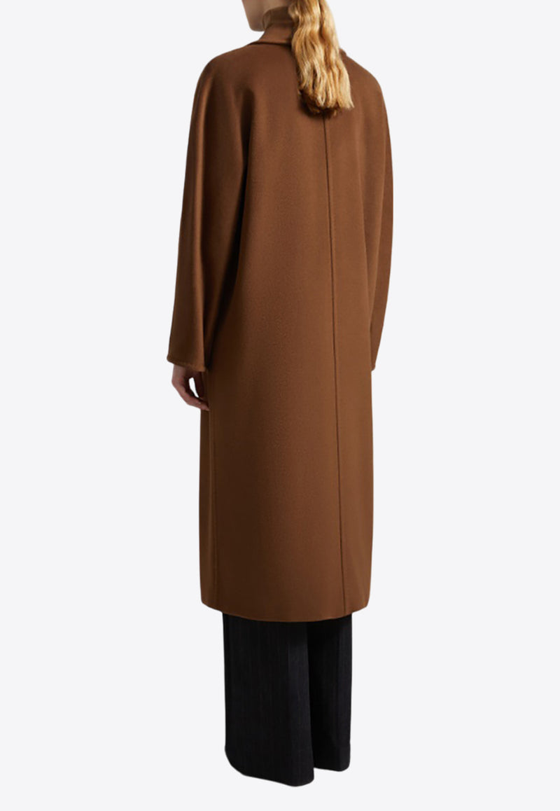 Max Mara Madame Wool and Cashmere Double-Breasted Coat Brown 2421018011621MADAME_010