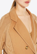 Max Mara Micio Double-Breasted Paneled Pea Coat Camel 2421316021650MICIO_004