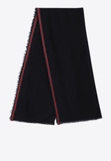 Gucci Silk-Blend with GG Pattern Scarf Black 7952844G483/Q_GUC-1066