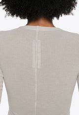 Rick Owens Ribbed Long-Sleeved Top Pearl RP02D3202RC_08