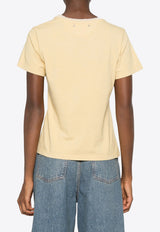 Golden Goose DB Doris Whipstitch-Trim T-shirt Yellow GWP02008P001765_20358