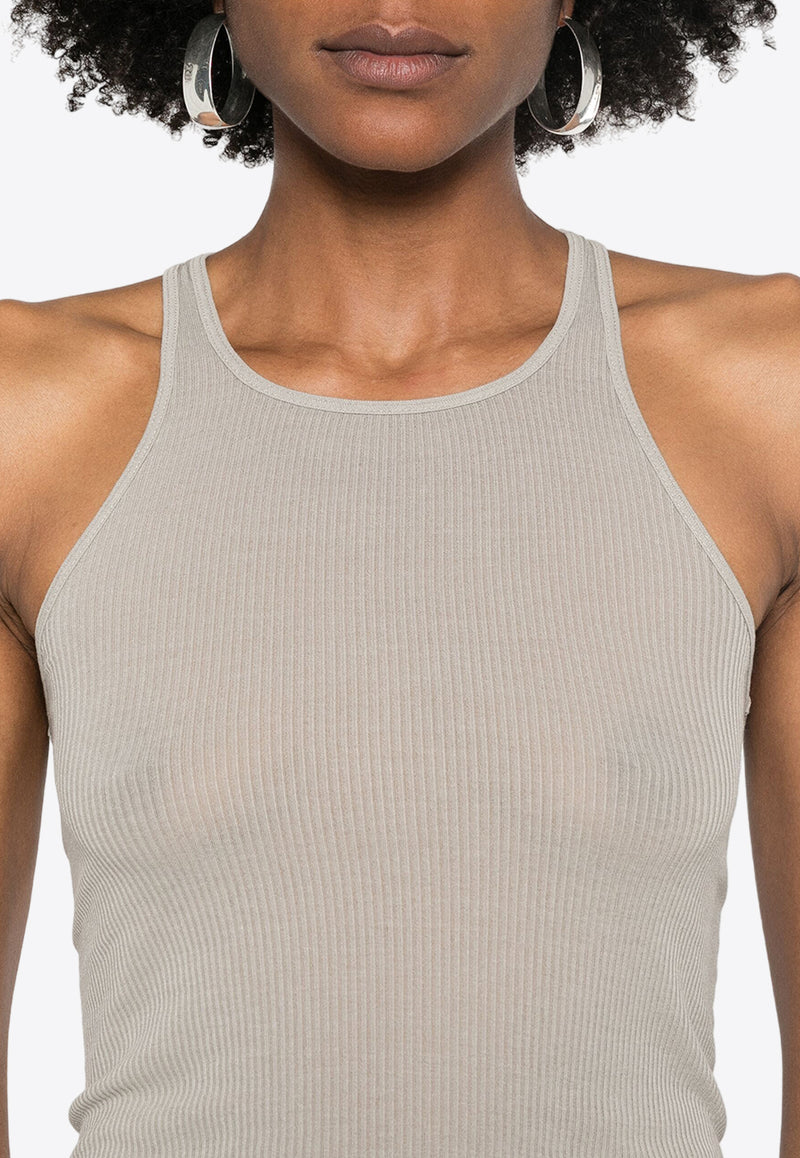 Rick Owens Fine Ribbed Tank Top Pearl RP02D3101RC_08