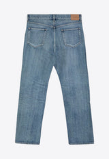 Saint Laurent Logo Patch Straight-Leg Jeans Blue 795478Y35AQ/P_YSL-4092