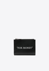 Off-White Slogan Print Smooth Leather Wallet Black OWNC068C99LEA001_1001