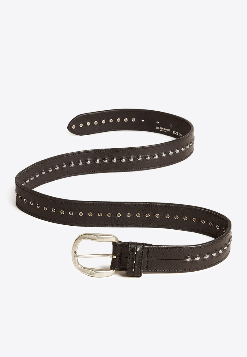 Golden Goose DB Studded Calf Leather Belt Black GMA00648A000137_90100