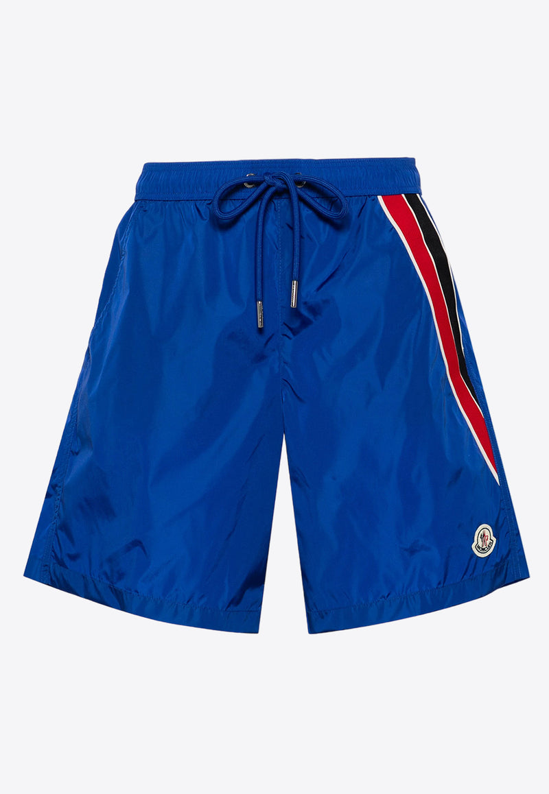 Moncler Logo Patch Swim Shorts Blue J20912C0000653326_739