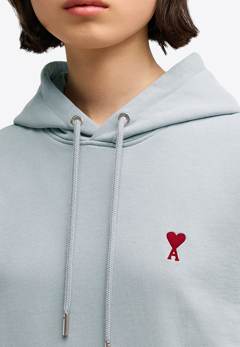 AMI PARIS Ami De Coeur Embroidered Hoodie Blue USW235730_4012