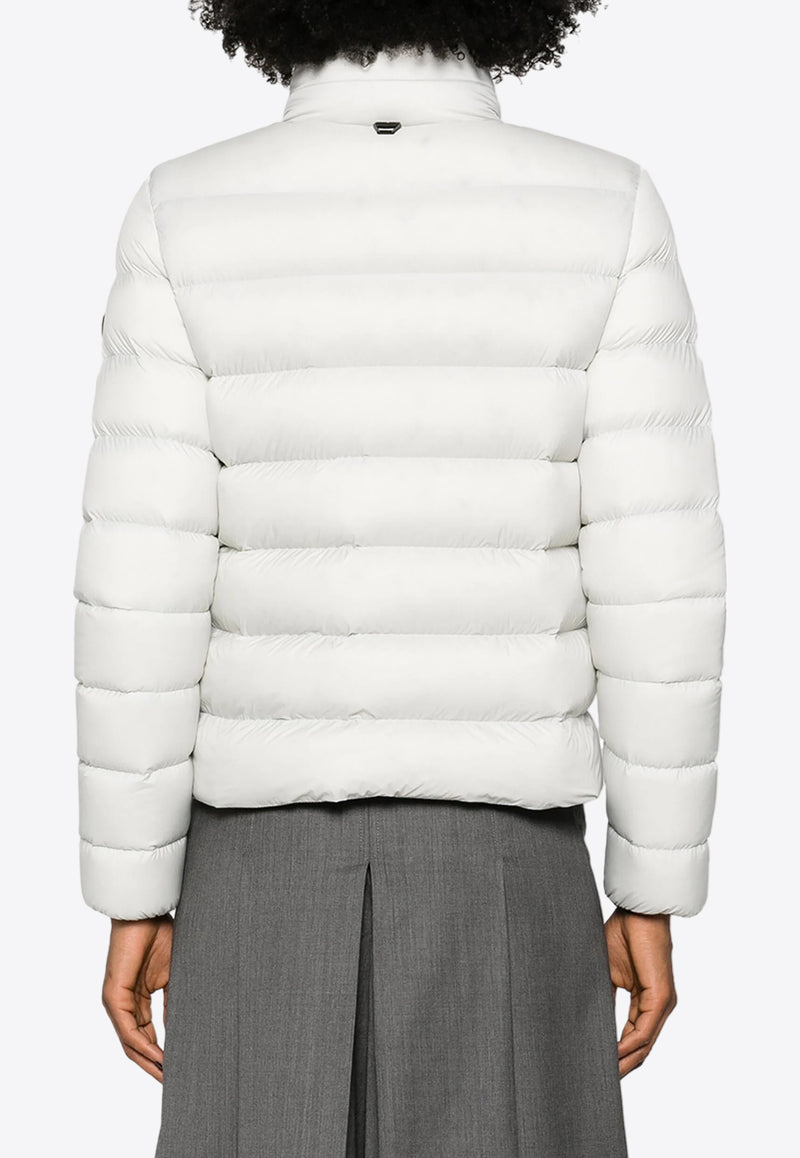 Moncler Cerces Logo Puffer Jacket Off-white J20931A0007353333_90D