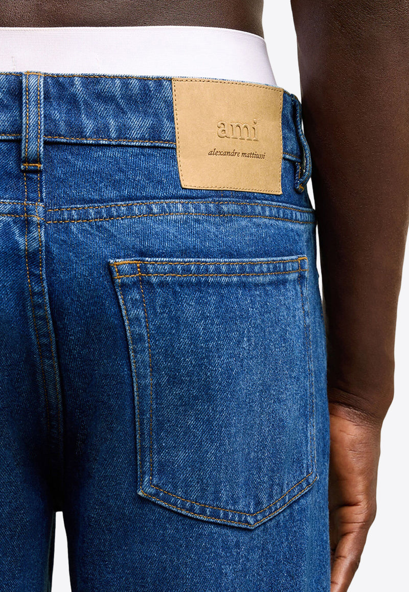 AMI PARIS Classic Straight-Leg Jeans Denim HTR001DE0031_480