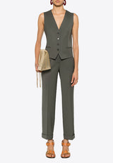 P.A.R.O.S.H Liliuxy Tailored Straight Pants Gray D231495LILIUXY24_067