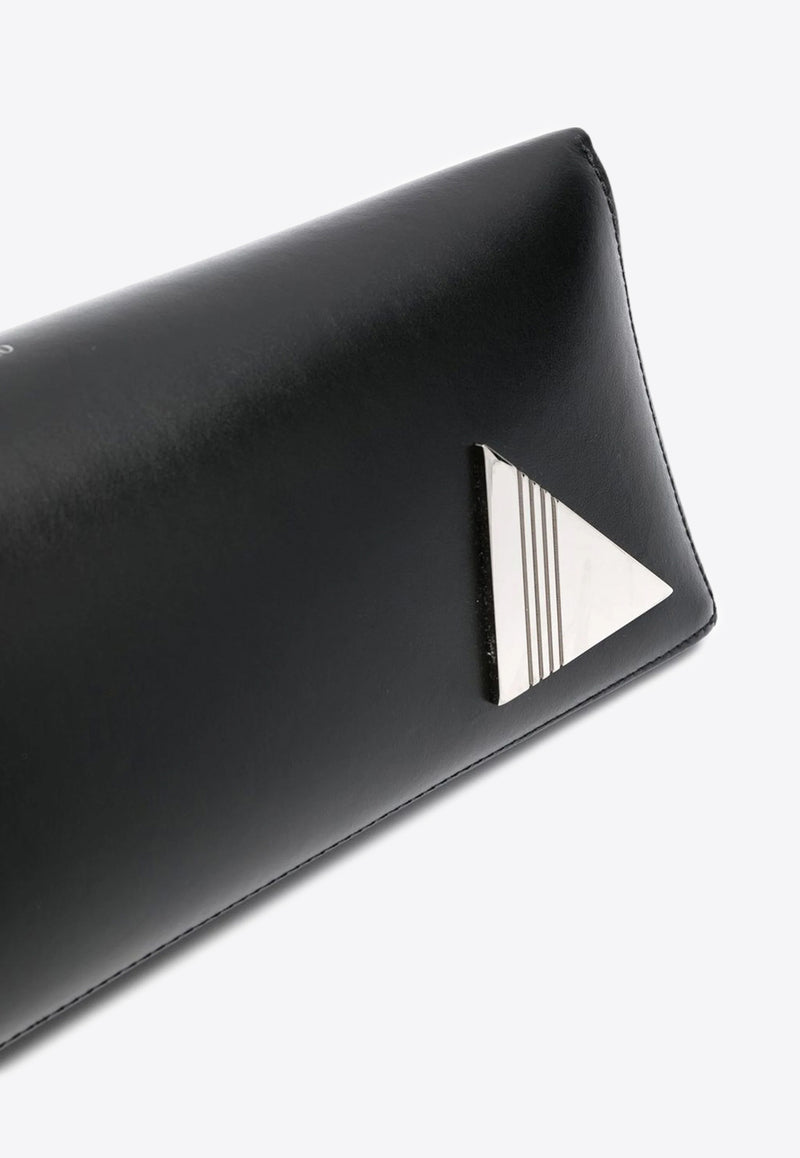 The Attico 8:30PM Oversized Clutch in Calf Leather Black 231WAH01L019_100