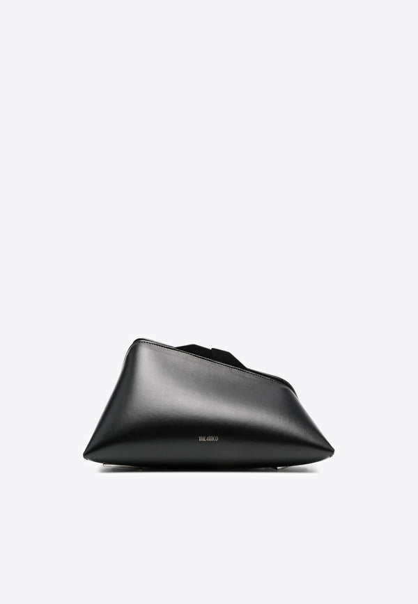 The Attico 8:30PM Oversized Clutch in Calf Leather Black 231WAH01L019_100