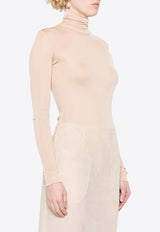 Maison Margiela Four Stitch Logo Turtleneck Bodysuit Nude S51NA0104S24468_220