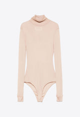 Maison Margiela Four Stitch Logo Turtleneck Bodysuit Nude S51NA0104S24468_220