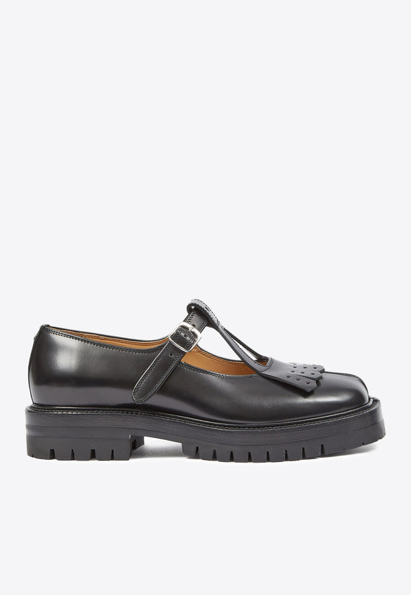 Maison Margiela Tabi County Mary-Jane Loafers in Calf Leather Black S58WR0115P3827_T8013