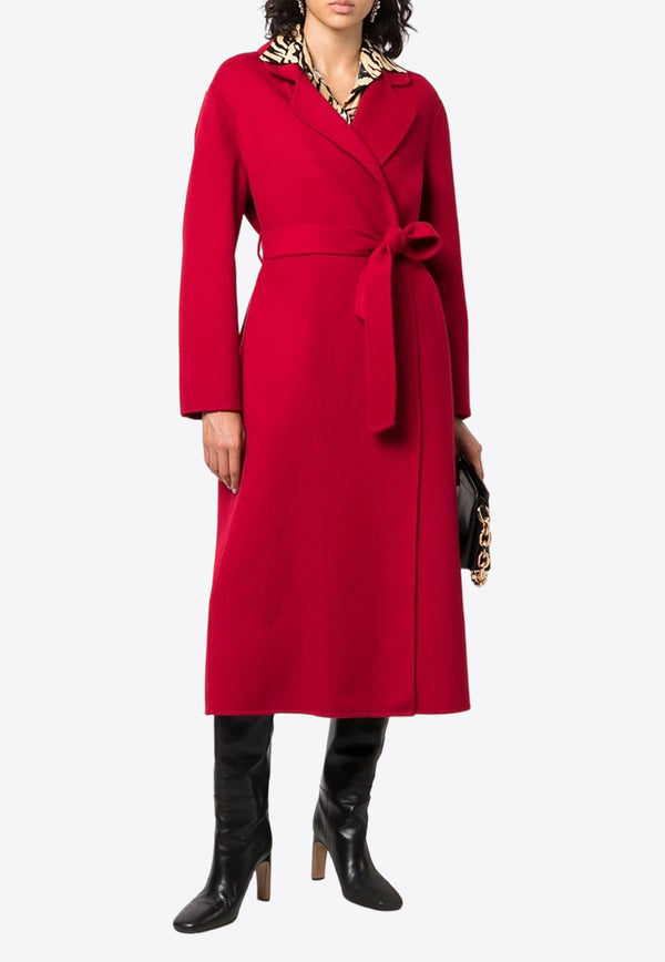 P.A.R.O.S.H Leak Self-Tie Long Coat Red D430890LLEAK24_009