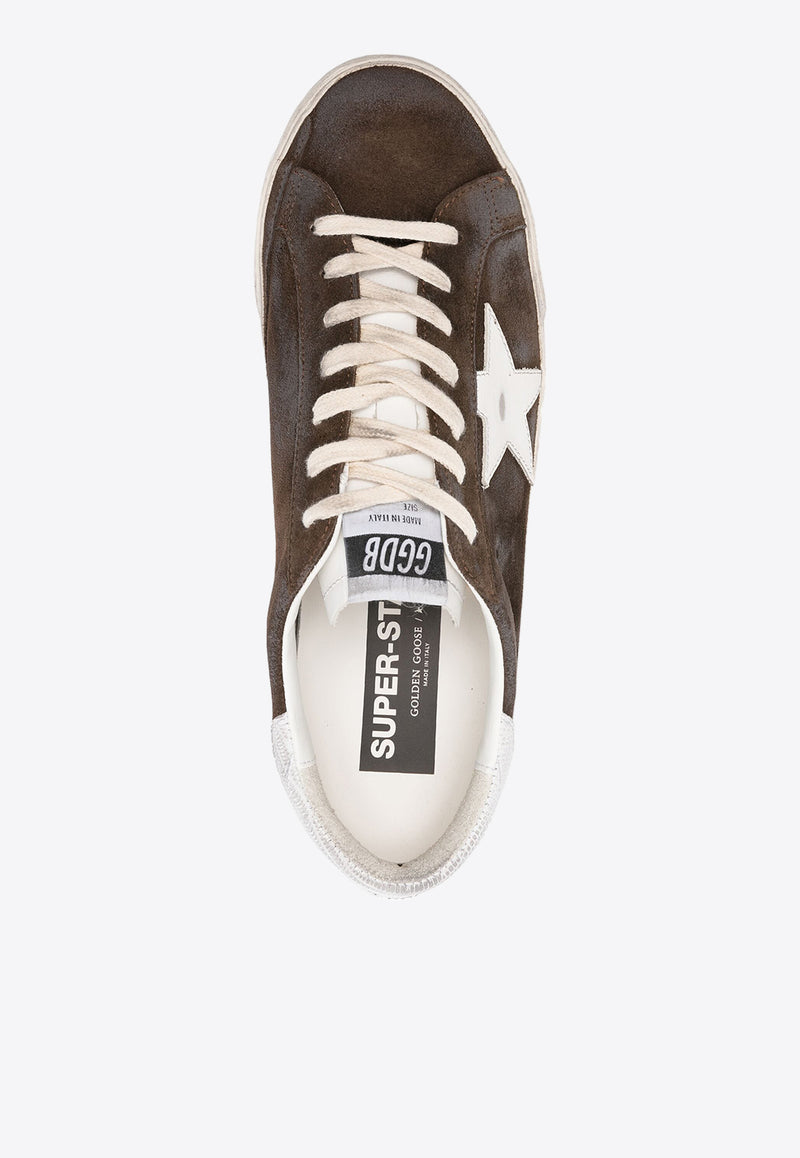 Golden Goose DB Super-Star Distressed Suede Sneakers Brown GMF00101F006151_55377