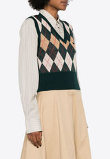 Prada Argyle Knit Sweater Vest Multicolor P29B40SOOO15HZ_F0342