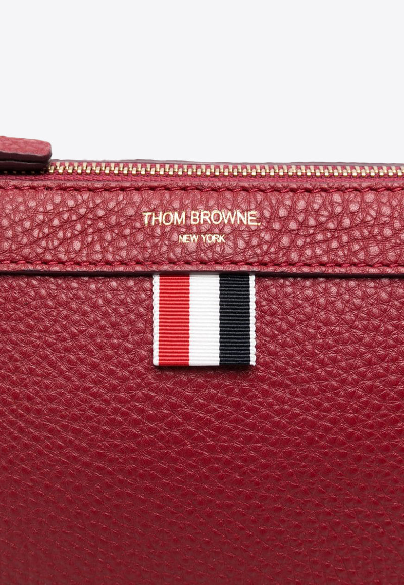 Thom Browne Pebbled-Texture Leather Pouch Bag Burgundy FAL008AL0090_614