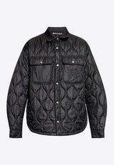 Palm Angels Monogram Quilted Nylon Jacket Black PMED054F24FAB001_1010