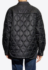 Palm Angels Monogram Quilted Nylon Jacket Black PMED054F24FAB001_1010