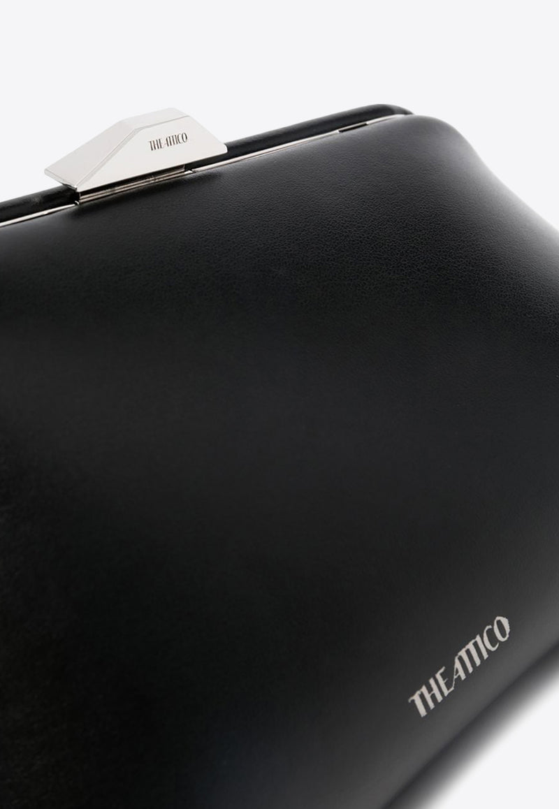 The Attico Mini Midnight Leather Clutch Bag Black 231WAH40L019_100