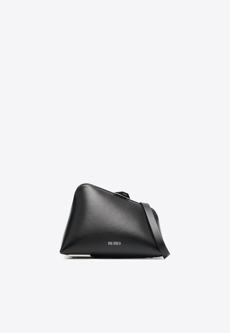 The Attico Mini Midnight Leather Clutch Bag Black 231WAH40L019_100