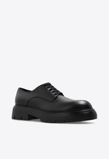 Salvatore Ferragamo Devis Calf Leather Derby Shoes Black 022216 DEVIS 768457-NERO