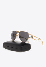 Versace Medusa Aviator Sunglasses Gray 0VE2225 0-100287