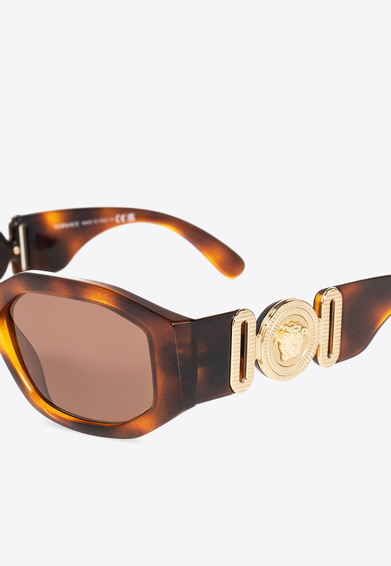 Versace Medusa Biggie Rectangular Sunglasses Brown 0VE4361 0-521773