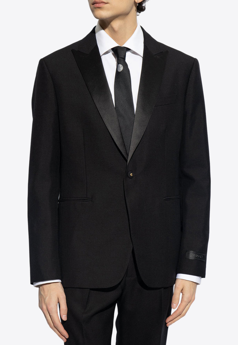 Versace Duchesse Single-Breasted Tuxedo Blazer Black 1013276 1A09805-1B000