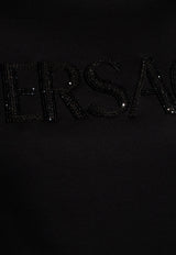 Versace Beaded Logo T-shirt Black 1014269 1A01178-1B000