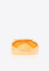 Versace Palmette Motif Ring Gold 1014059 1A00638-4J120