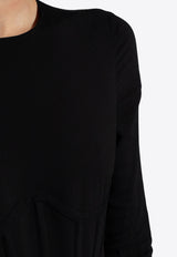 Versace Long-Sleeved Crepe Bodysuit Black 1013702 1A00523-1B000