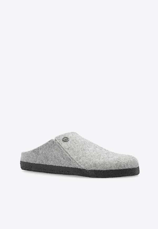 Birkenstock Zermatt Rivet Felt Mules Gray 1015086 0-LIGHT GRAY