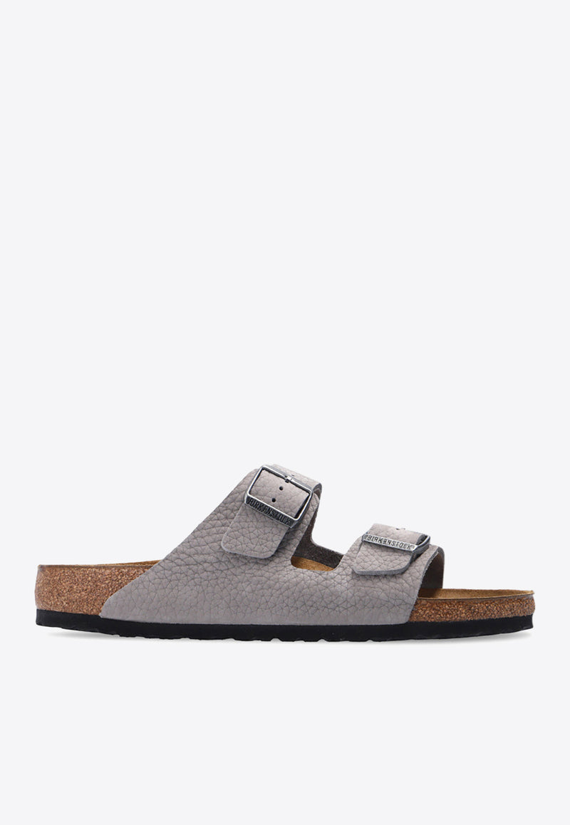 Birkenstock Arizona Double-Buckle Slides Gray 1020752 0-DESERT BUCK WHALE GRAY