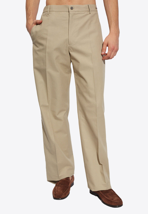 Salvatore Ferragamo Straight-Leg Chino Pants Beige 143812 P 770993-SAND