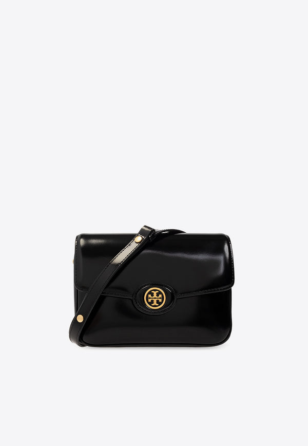 Tory Burch Robinson Leather Shoulder Bag Black 143122 0-001